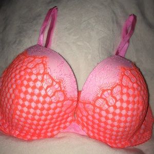 Victoria’s Secret pink, orange, lace
